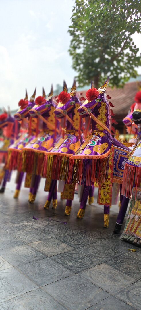 cơ sở sắp lễ Quỳnh trình đền cô tân an -đền bảo Hà 3